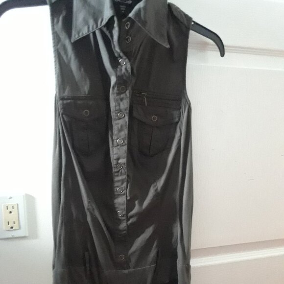 Vintage Bebe Sleeveless Collared Bodysuit - Picture 4 of 11